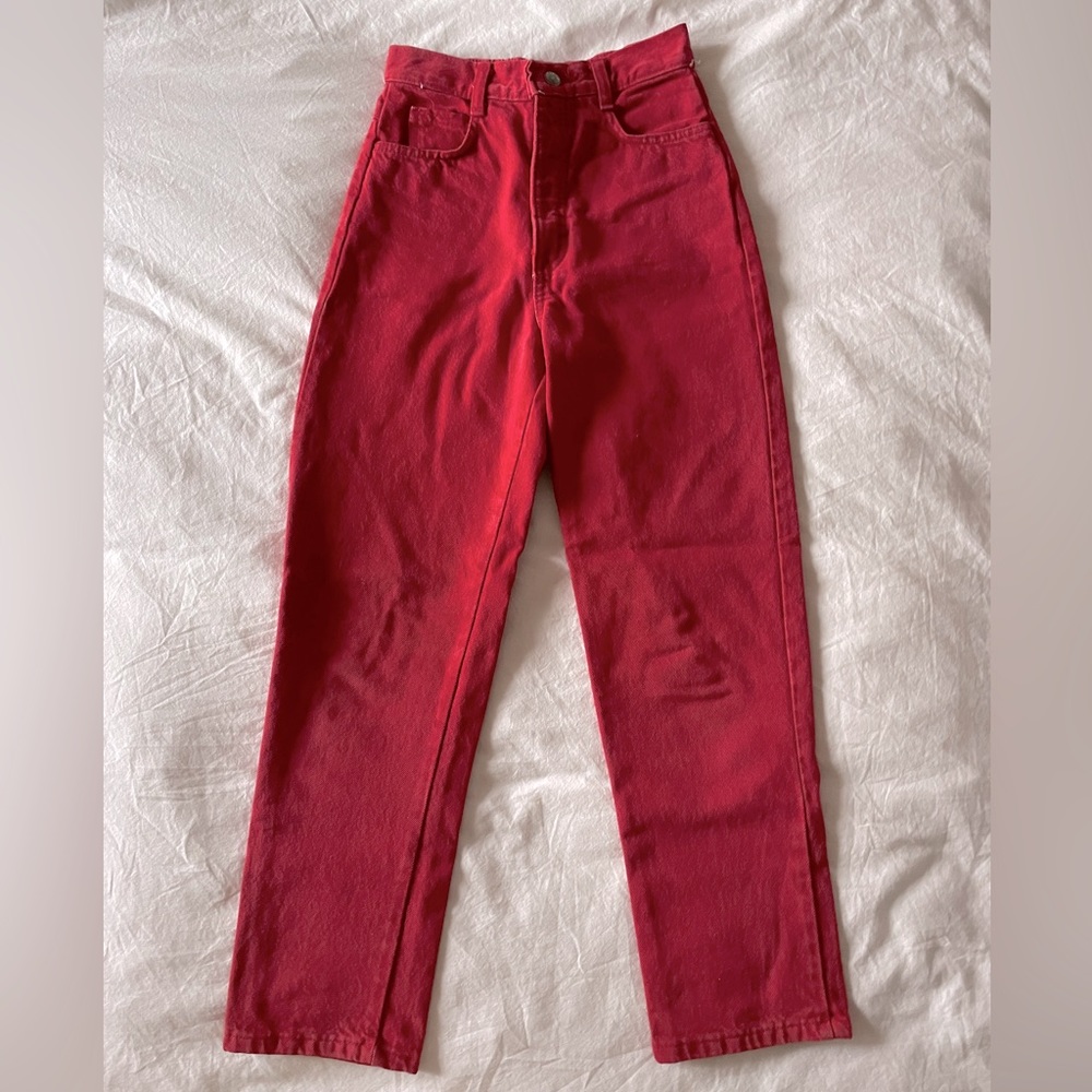 Vintage Girl’s Size 10 Red Relaxed Fit Jeans